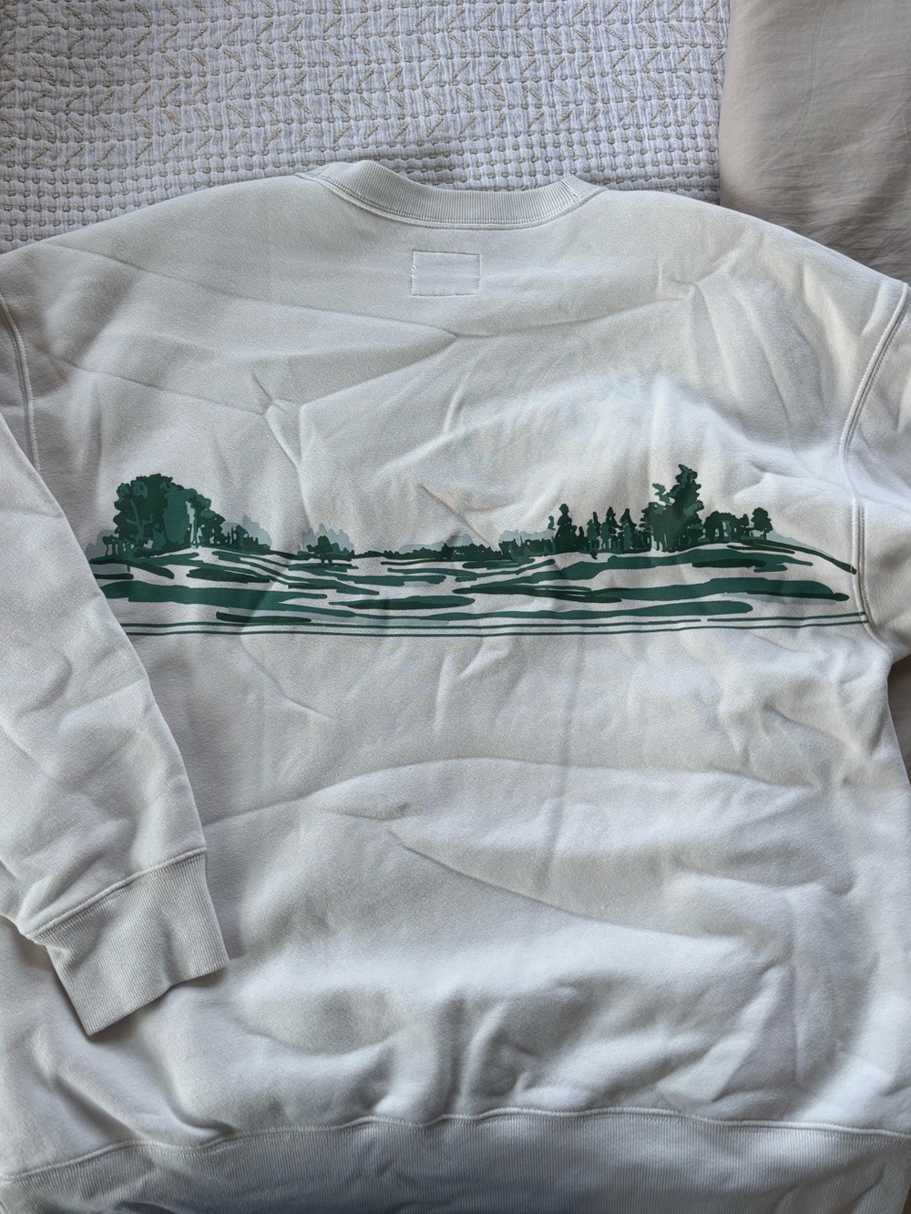 Abercrombie & Fitch Soft AF Crewneck Sweater with Vintage Golfers Motif Sz Large - Picture 4 of 5